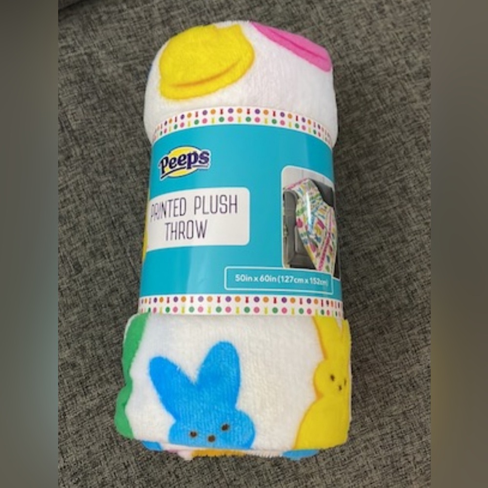 Peeps bunny Plush throw blanket